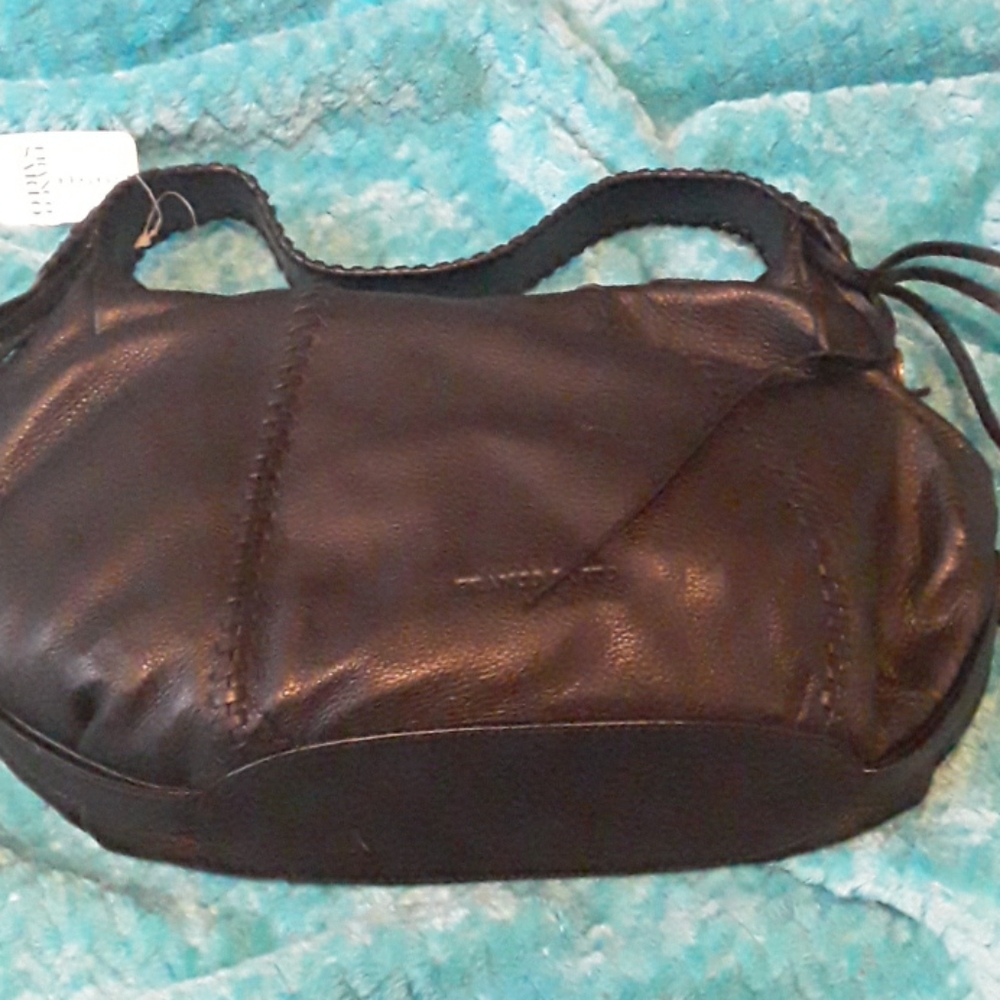 A black and blue purse